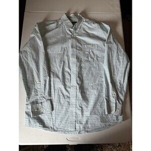 Wrangler George Strait Men’s Green White Striped Western Shirt Size Medium